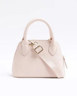 Girls brown RI floral monogram bag