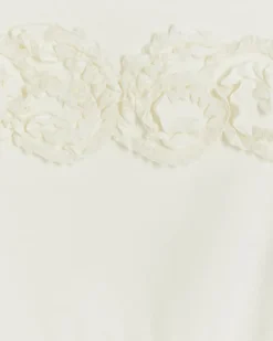Girls cream flower bardot sweatshirt