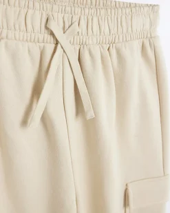 Girls khaki crop t-shirt and joggers set