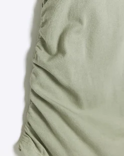 Girls khaki pearl embellished t-shirt
