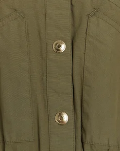 Girls khaki utility jumpsuit