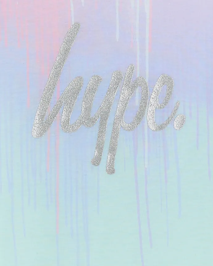 Girls lilac Hype ombre glitter t-shirt