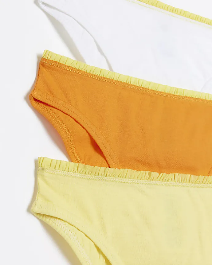 Girls orange brief 6 pack