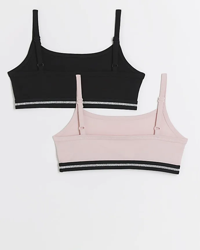 Girls pink crop top 2 pack