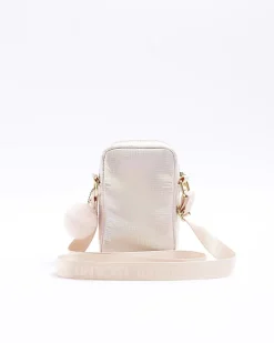 Girls pink heart quilted festival bag