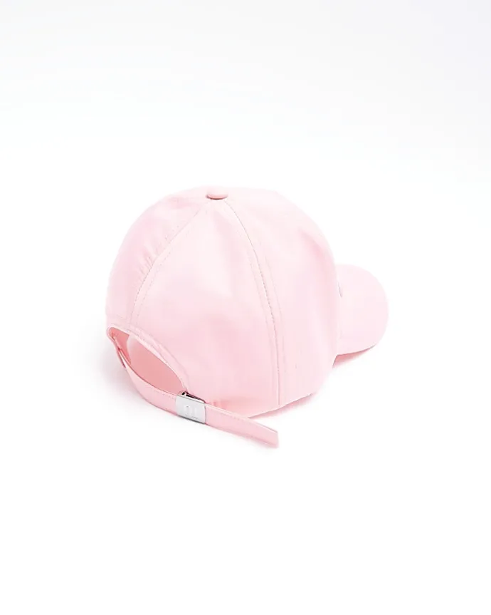 Girls pink monogram cap