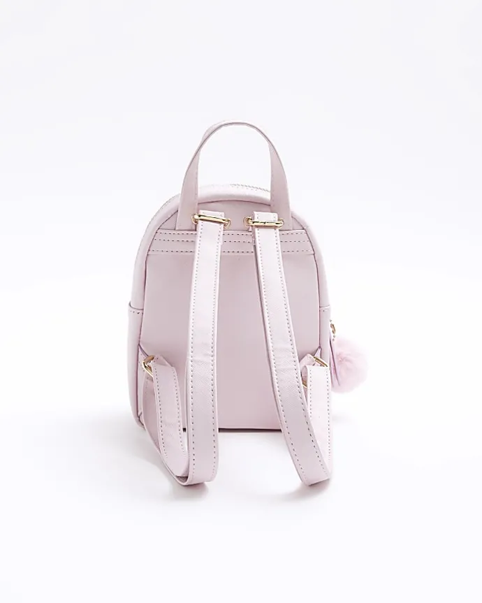 Girls pink quilted ombre backpack