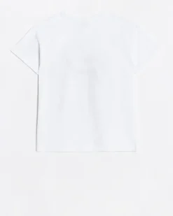 Girls white embellished t-shirt