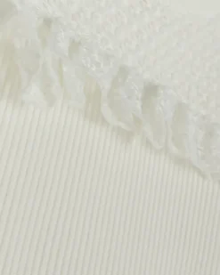 Girls white lace frill blouse