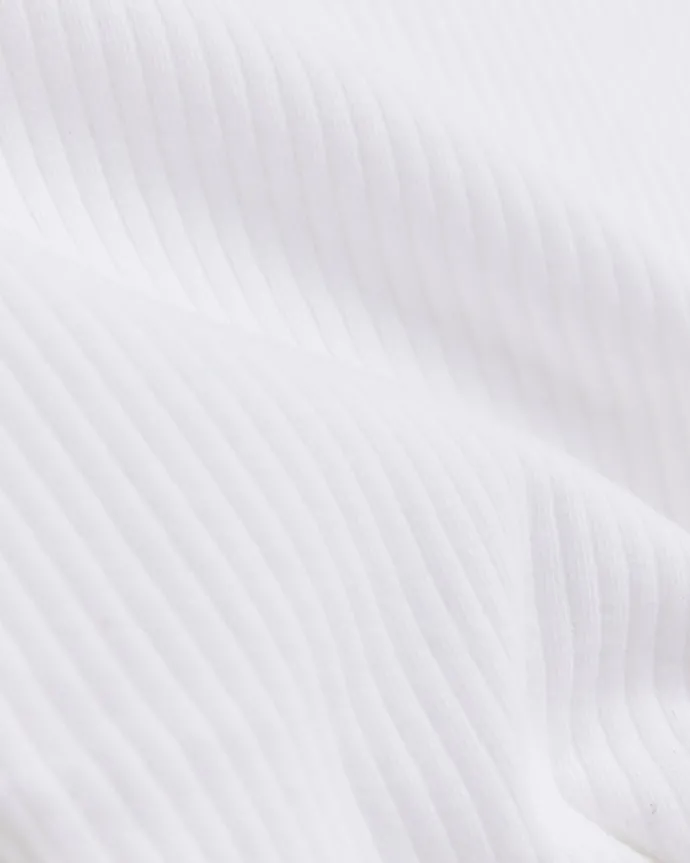 Girls white Long line ribbed tank top