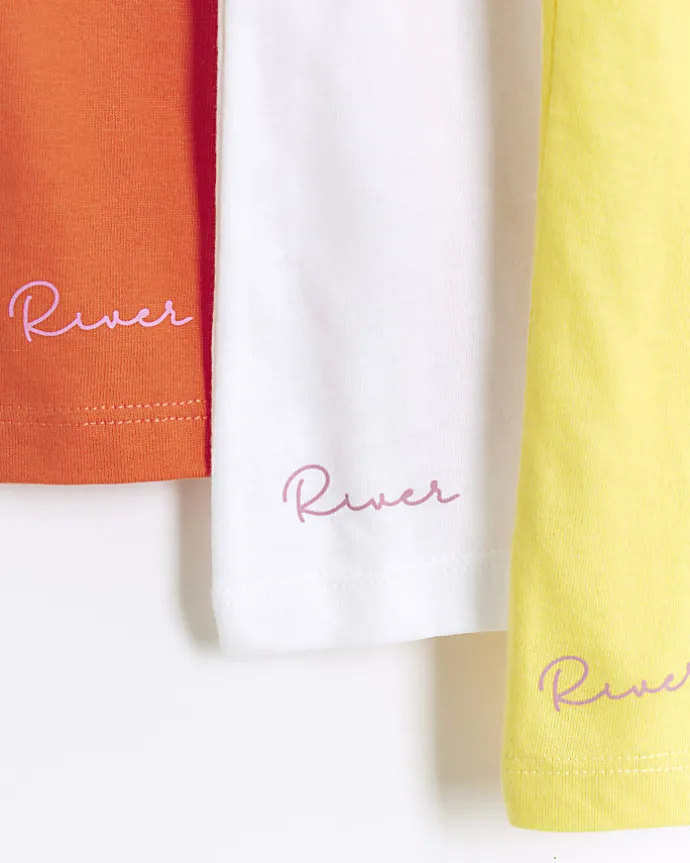 Girls Yellow Vest 3 pack