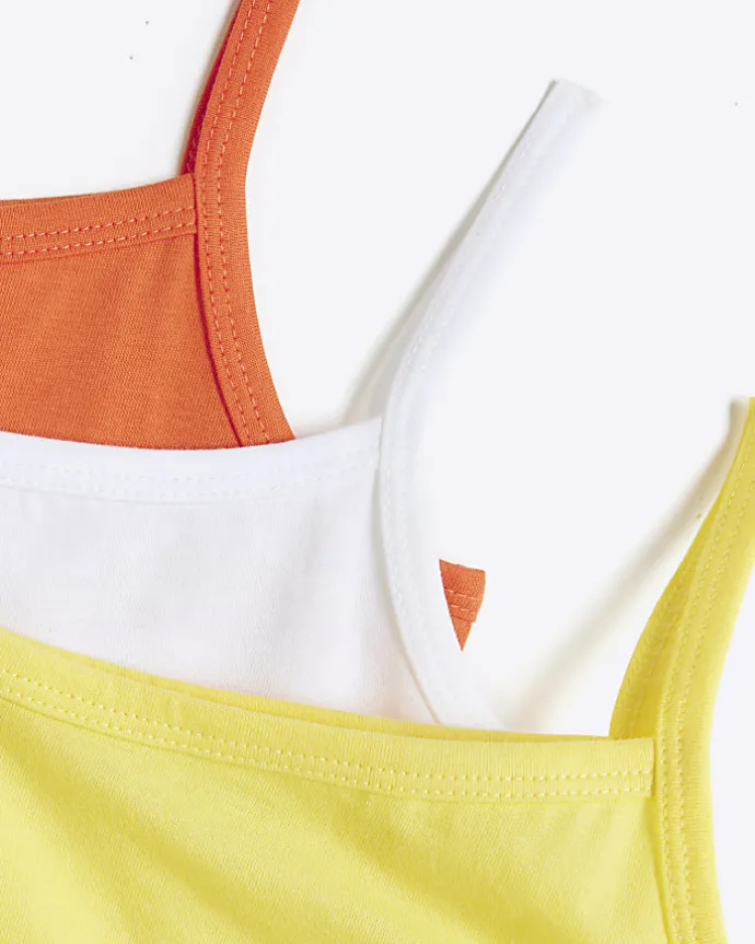 Girls Yellow Vest 3 pack