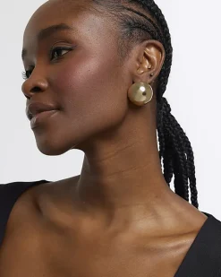 Gold Ball Stud Earrings