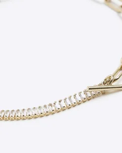 Gold Chain Stone Necklace