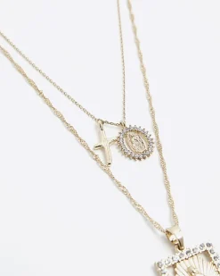 Gold Coin and Charm Necklace