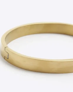 Gold colour stainless steel bangle bracelet