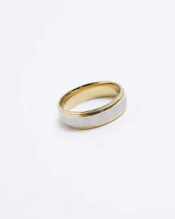 Gold colour stainless steel bubble ring