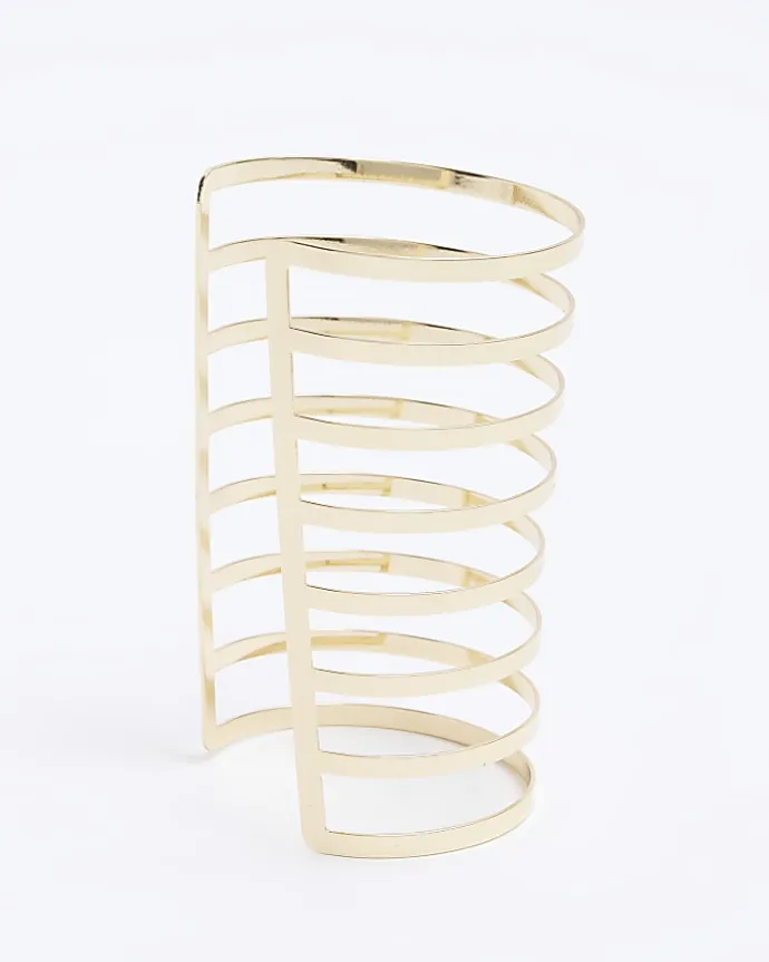 Gold Cuff Chunky Bracelet