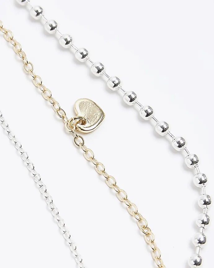 Gold Heart Chain Hair Clip