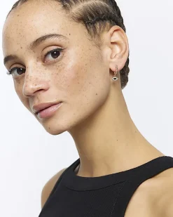 Gold hoop and stud earrings multipack