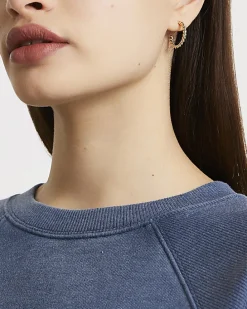 Gold hoop earrings multipack