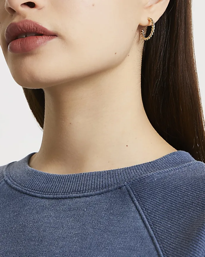 Gold hoop earrings multipack