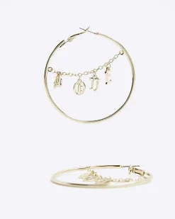 Gold Love Hoop Earrings