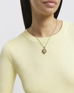 Gold November Birthstone Heart Necklace
