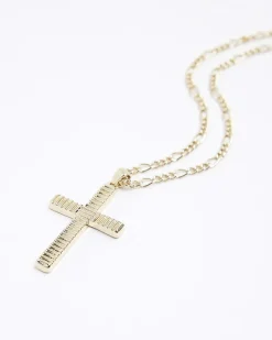 Gold plated cross necklace
