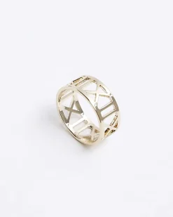 Gold Roman Numeral Ring