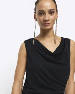 Gold Twist Chain Earrings