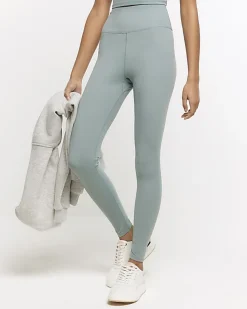 Green high waisted leggings