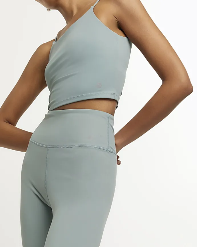 Green high waisted leggings