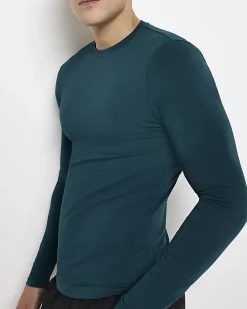 Green Muscle fit long sleeve t-shirt