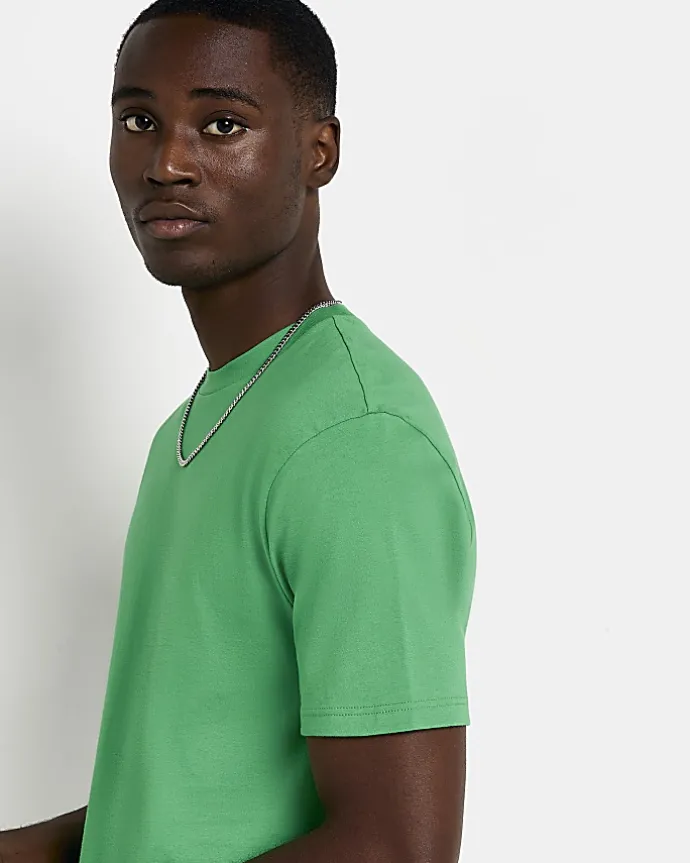Green slim fit t-shirt