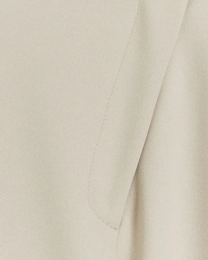 Grey asymmetric waist wide leg trousers