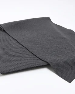 Grey knitted scarf