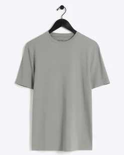 Grey muscle fit t-shirt