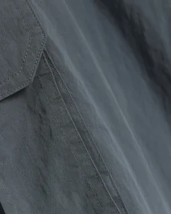 Grey parachute cargo trousers