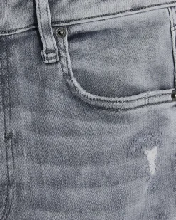 Grey ripped high waisted super skinny jeans