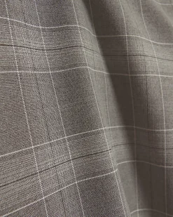 Grey slim fit check suit trousers