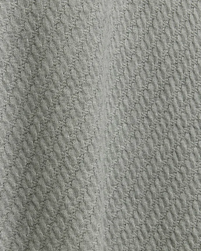 Grey slim fit diagonal half zip jumper