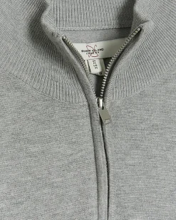 Grey slim fit half zip jumper