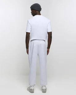 Grey slim fit plain joggers