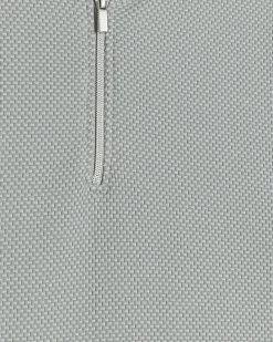 Grey slim fit taped baseball collar polo