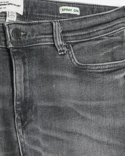 Grey super skinny spray on faded jeans
