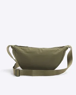 Khaki crinkle bum bag