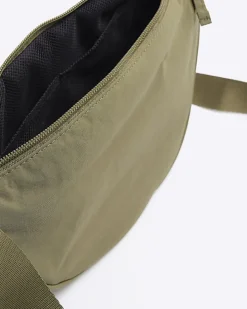 Khaki crinkle bum bag