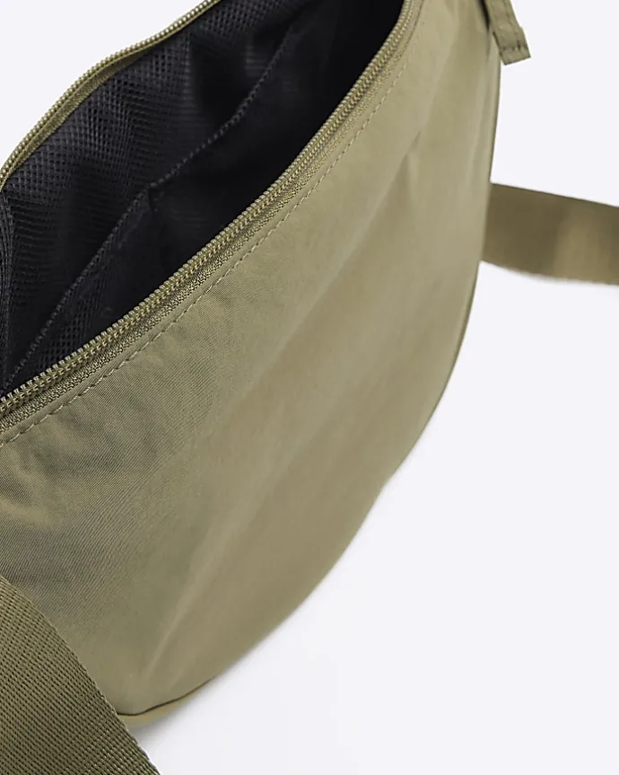 Khaki crinkle bum bag