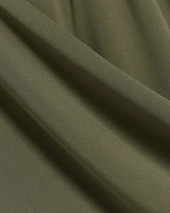 Khaki drape wrap bodycon mini dress